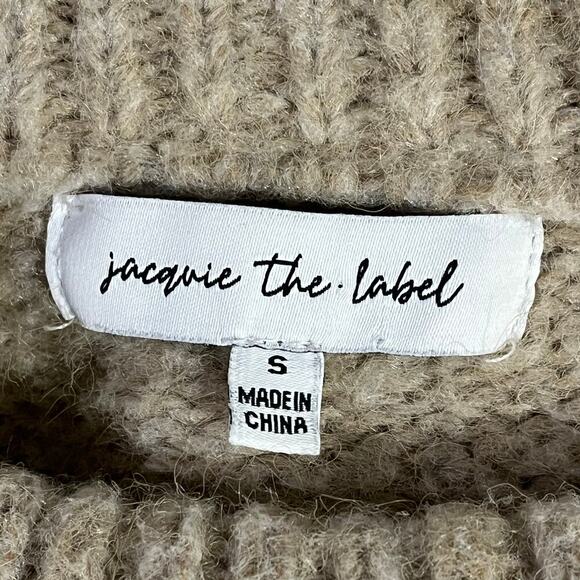 Jacquie the Label Womens  Anastacia Short Puff Sleeve Cropped Sweater Size Small - Picture 10 of 11